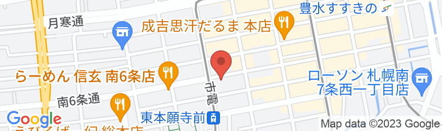 ホテルウィングインターナショナル札幌すすきの(全室禁煙)の地図