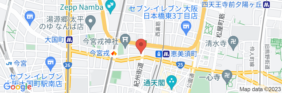 シアテル大阪えびすの地図