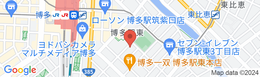 ホテルハルロット福岡博多の地図