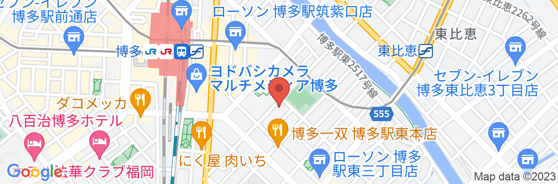 ホテルハルロット福岡博多の地図