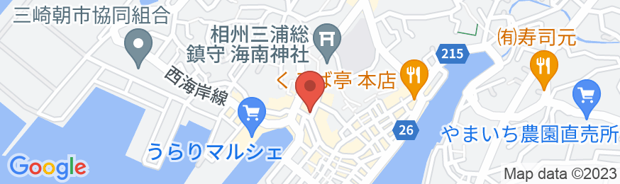 三浦半島の旅宿 三崎宿の地図