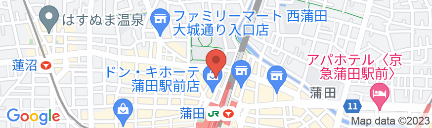 ホテルアマネク蒲田駅前～大浴場「四季の湯」～の地図