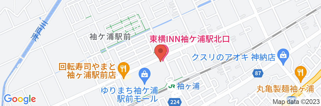 東横INN袖ケ浦駅北口の地図