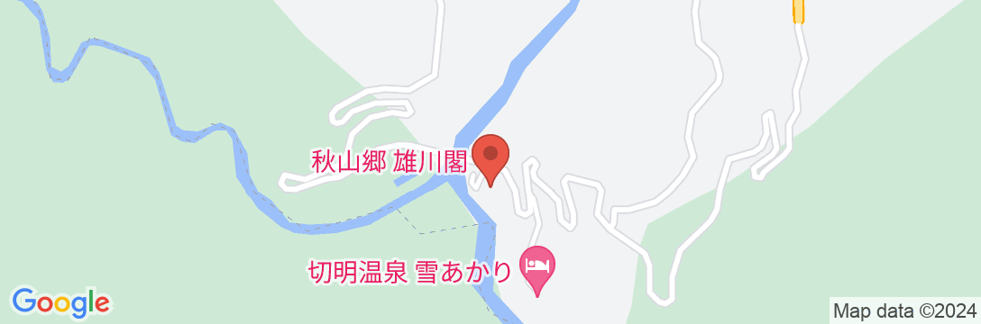 秋山郷 雄川閣の地図