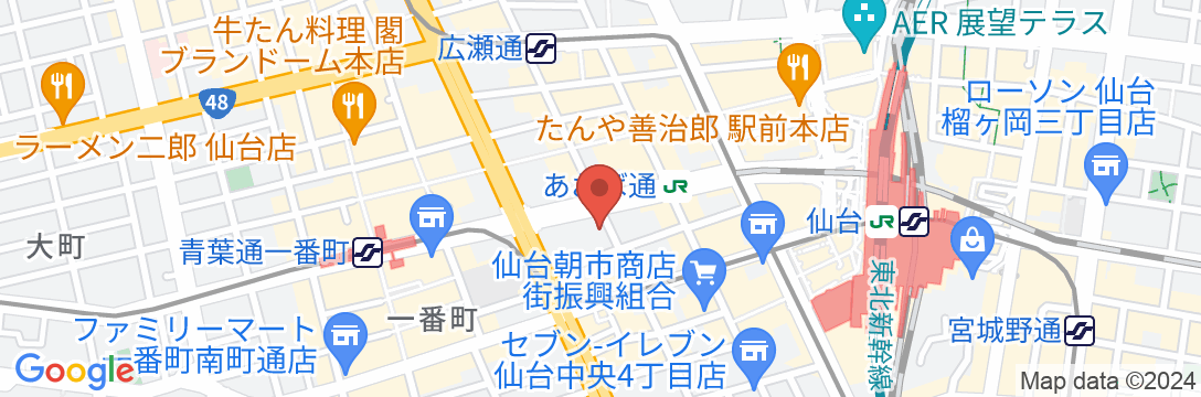 ホテル京阪 仙台の地図