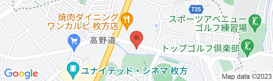 ファミリーロッジ旅籠屋・大阪枚方店の地図