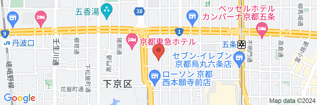 オリエンタルホテル京都 六条の地図