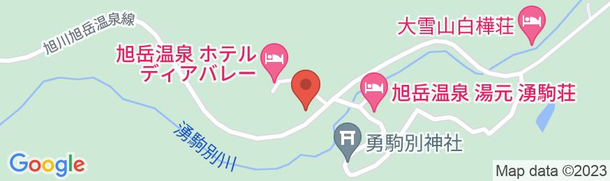 旭岳温泉ホステル ケイズハウス北海道の地図