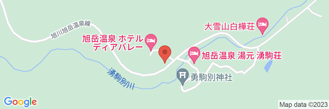 旭岳温泉ホステル ケイズハウス北海道の地図