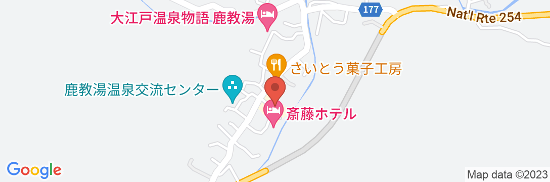 鹿教湯温泉 ふぢや旅館の地図