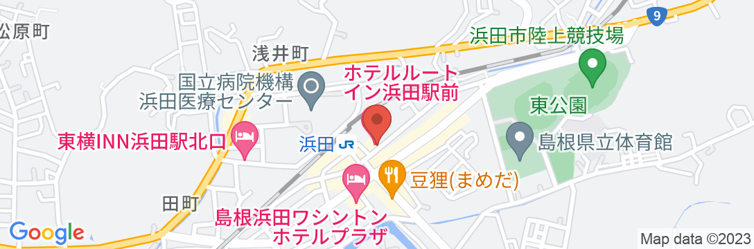 ホテルルートイン浜田駅前の地図