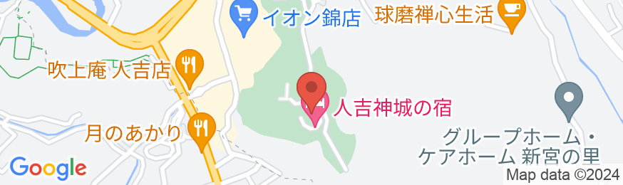 人吉神城の宿の地図