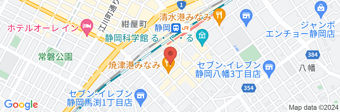 HOTEL CAPSULE INN SHIZUOKAの地図
