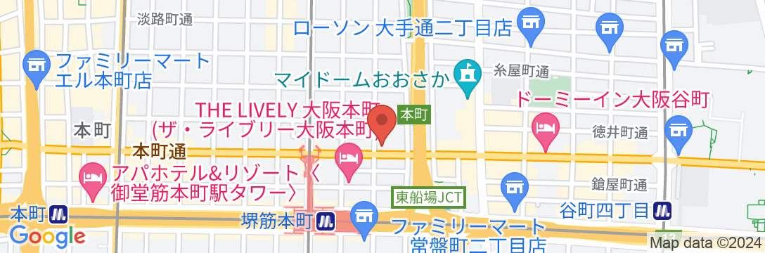 ABホテル大阪堺筋本町の地図