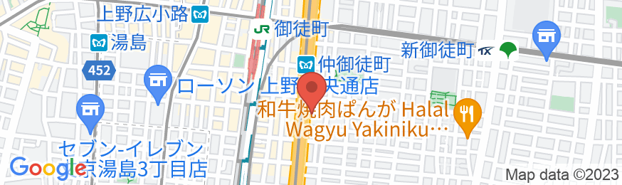 hotel MONday Premium 上野御徒町の地図