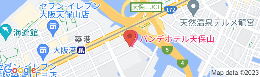 バンデホテル天保山東の地図