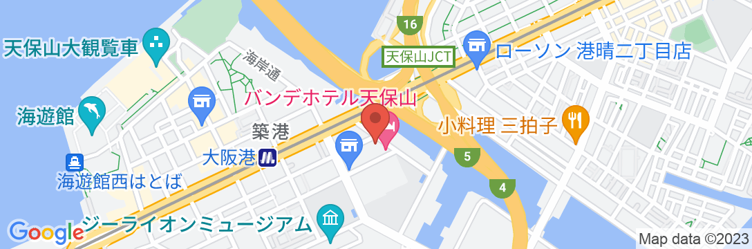 バンデホテル天保山西の地図