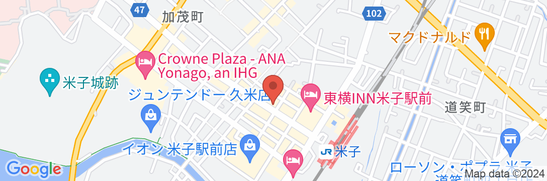 グリーンリッチホテル米子駅前 人工温泉・二股湯の華の地図