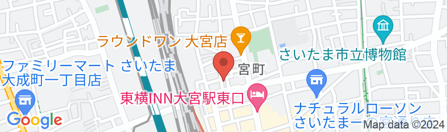 天然温泉 氷川の湯 スーパーホテルPremierさいたま・大宮駅東口の地図