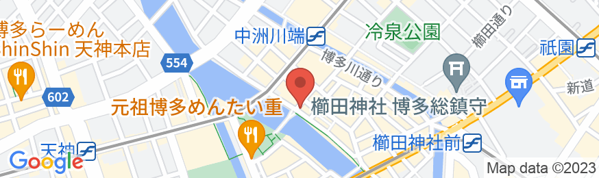 ゾンクホテル中洲であい橋の地図