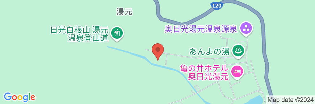 奥日光倶楽部 山の宿の地図