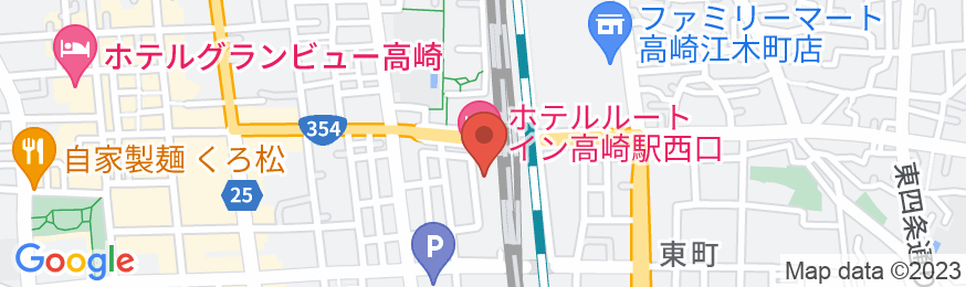 ホテルルートイン高崎駅西口の地図