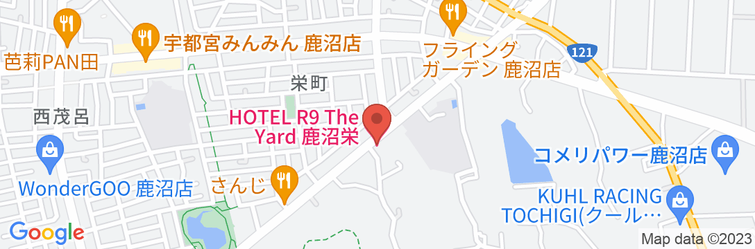 HOTEL R9 The Yard 鹿沼栄の地図