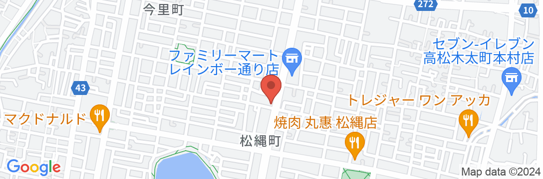 Alphabed 高松レインボー通りの地図