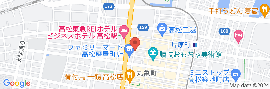 Alphabed 高松美術館通りの地図