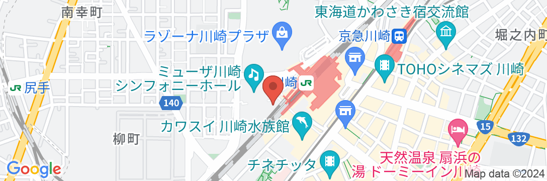 ホテルメトロポリタン川崎の地図