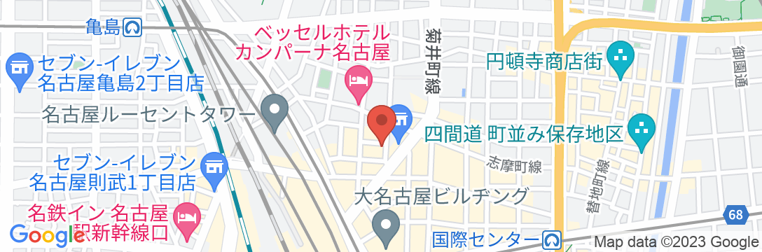 ナインアワーズ名古屋駅の地図