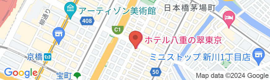 ホテル八重の翠東京の地図