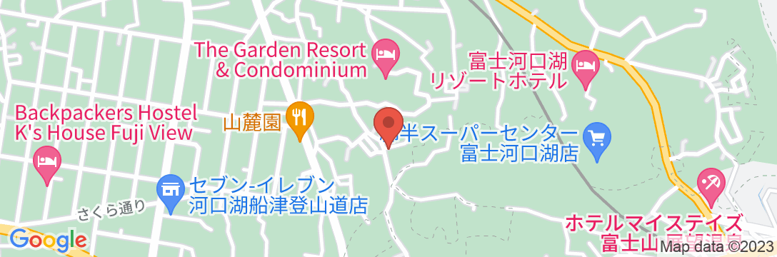 Villa Hanasaku 富士河口湖 Bの地図