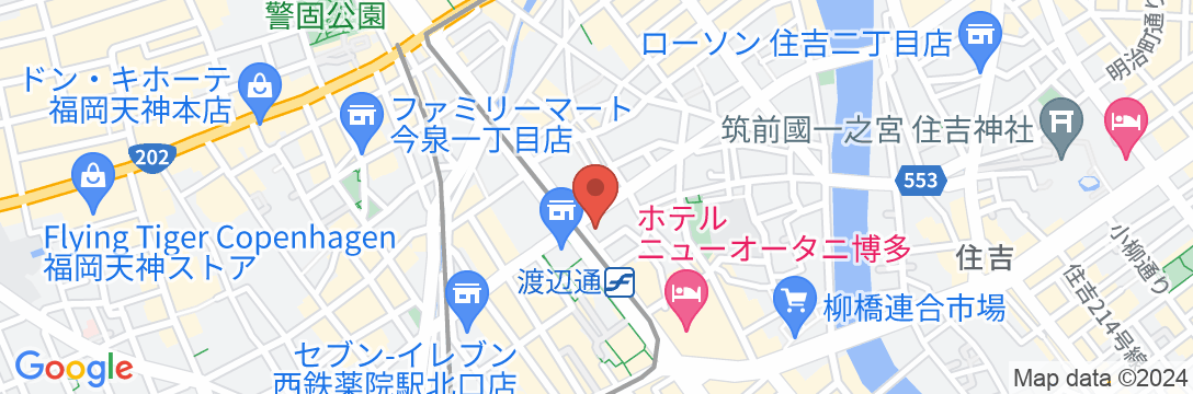 ホテルモントレ福岡の地図