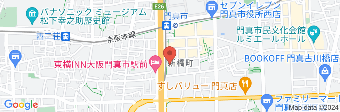 ホテルリブマックス大阪門真の地図