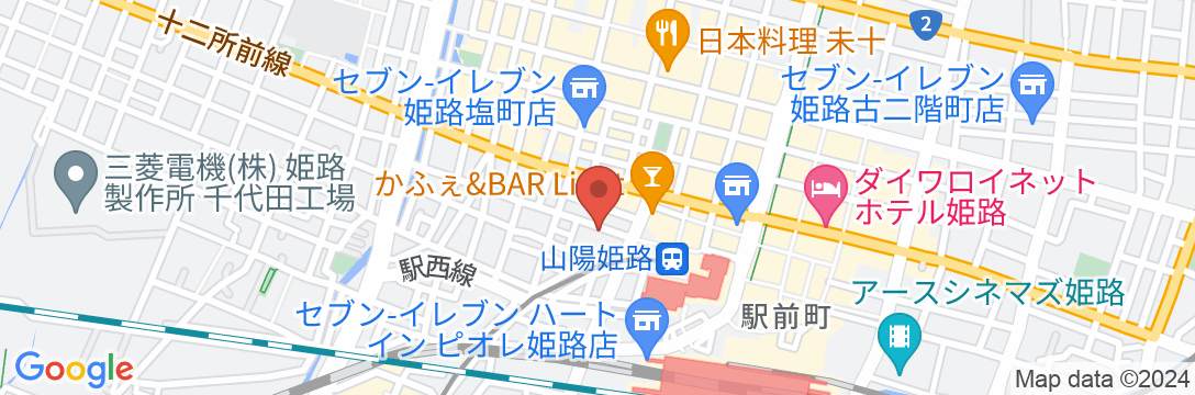 東横INN姫路駅新幹線北口の地図