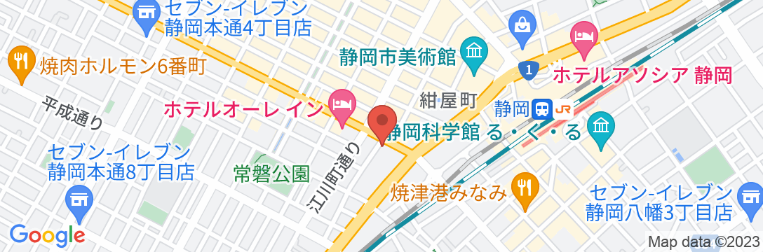 東横INN静岡駅北口の地図