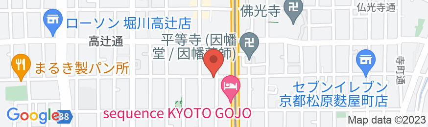 田なかや 京都烏丸の地図