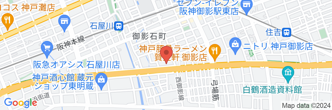 Tabist ホテルプリーズ神戸の地図
