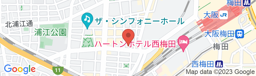 DEL style大阪新梅田(旧ダイワロイネットホテル大阪新梅田)の地図