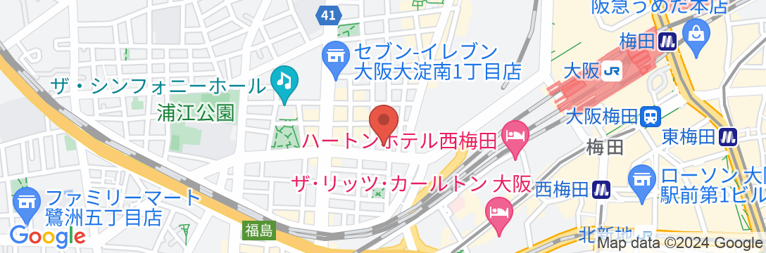 DEL style大阪新梅田(旧ダイワロイネットホテル大阪新梅田)の地図