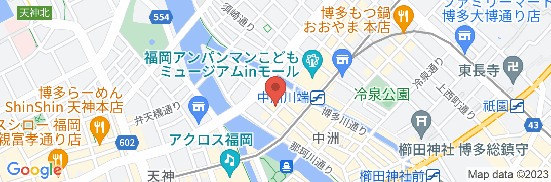 三井ガーデンホテル福岡中洲の地図