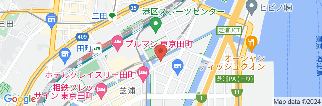 ホテルグランマーチ東京芝浦の地図