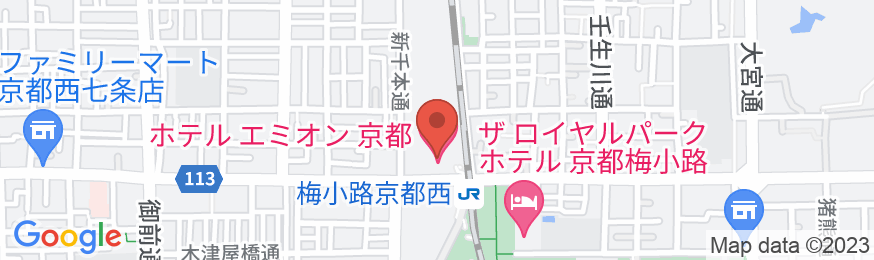 ホテルエミオン京都の地図