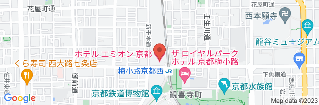 ホテルエミオン京都の地図