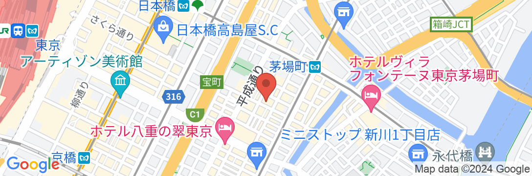 京急EXイン 東京・日本橋の地図