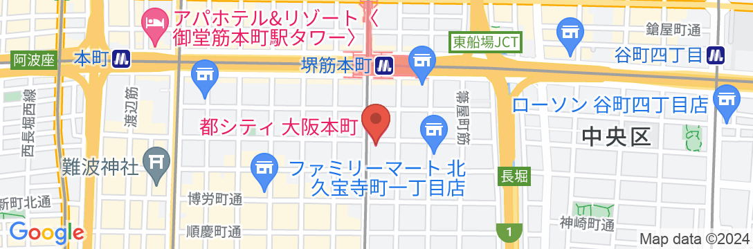 都シティ 大阪本町の地図
