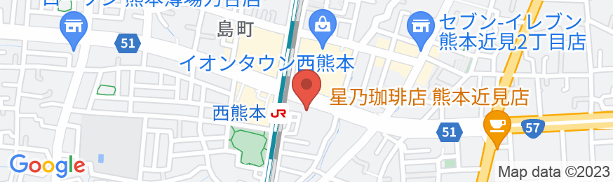 ホテルニューガイア西熊本駅前の地図