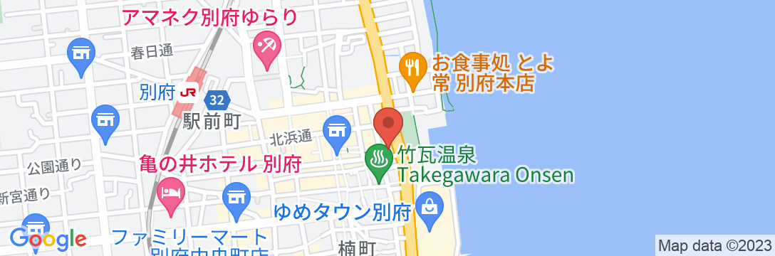 カームハウス別府北浜の地図