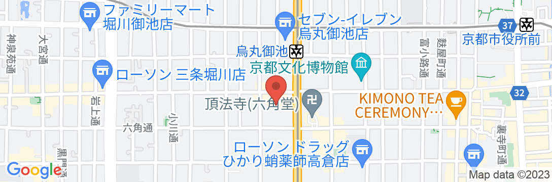 三井ガーデンホテル京都三条の地図
